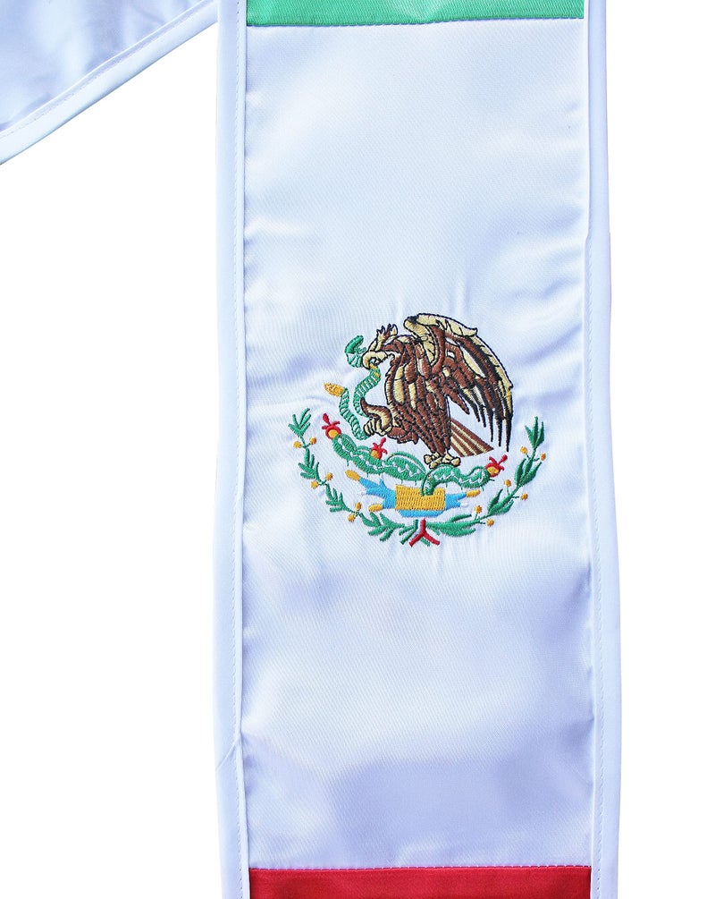 Del Mex Mexico USA American Flag Graduation Stole Sash Latino Hispanic International (Mexican-American) - Image 4